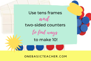 Tens frames and two sided counters